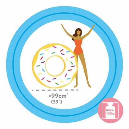 Uppblåsbar flytring Intex Donut Vit 99 x 25 cm finns hos Aktivcamping