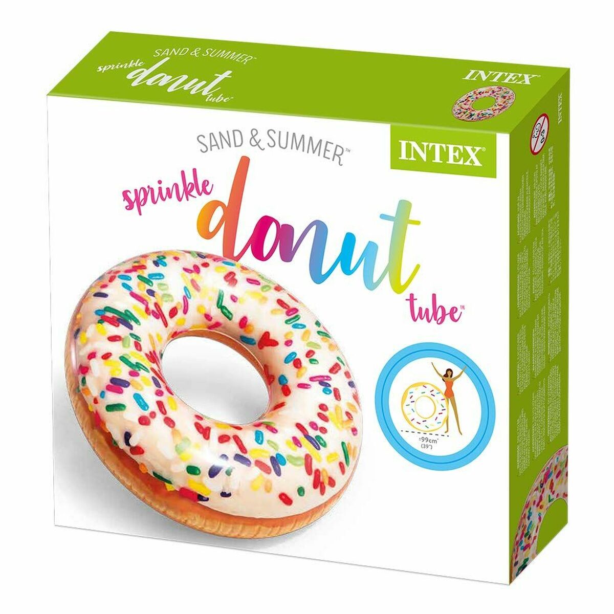 Uppblåsbar flytring Intex Donut Vit 99 x 25 cm finns hos Aktivcamping
