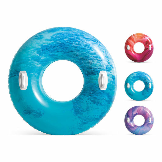 Uppblåsbar flytring Intex Med handtag Ø 91 cm Multicolour finns hos Aktivcamping