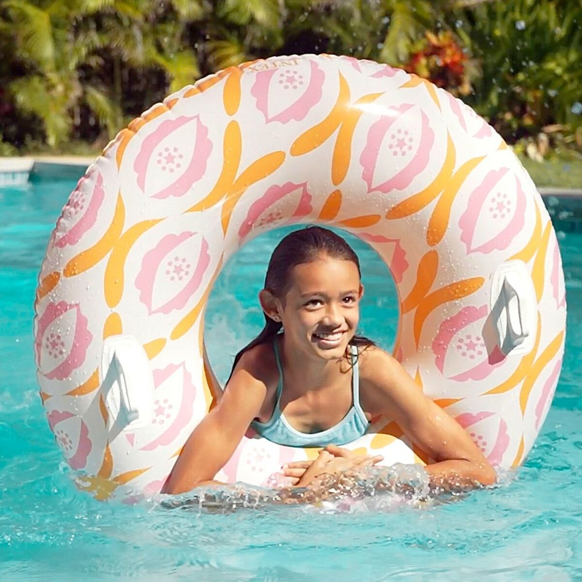Uppblåsbar flytring Intex Timeless Ø 91 cm Donut - finns hos Aktivcamping
