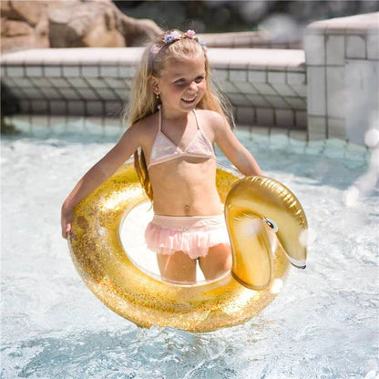 Uppblåsbar flytring Swim Essentials Glitter 70 cm finns hos Aktivcamping