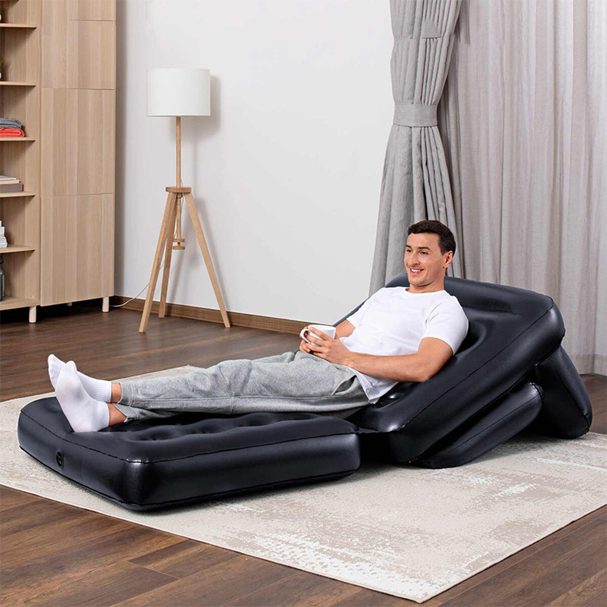 Uppblåsbar fåtölj Bestway 191 x 38 x 25 cm Svart finns hos Aktivcamping