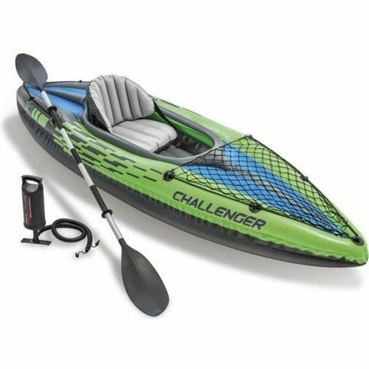Uppblåsbar kanot Intex Challenger K1 Grön Upplåsbar 274 x 33 x 76 cm finns hos Aktivcamping