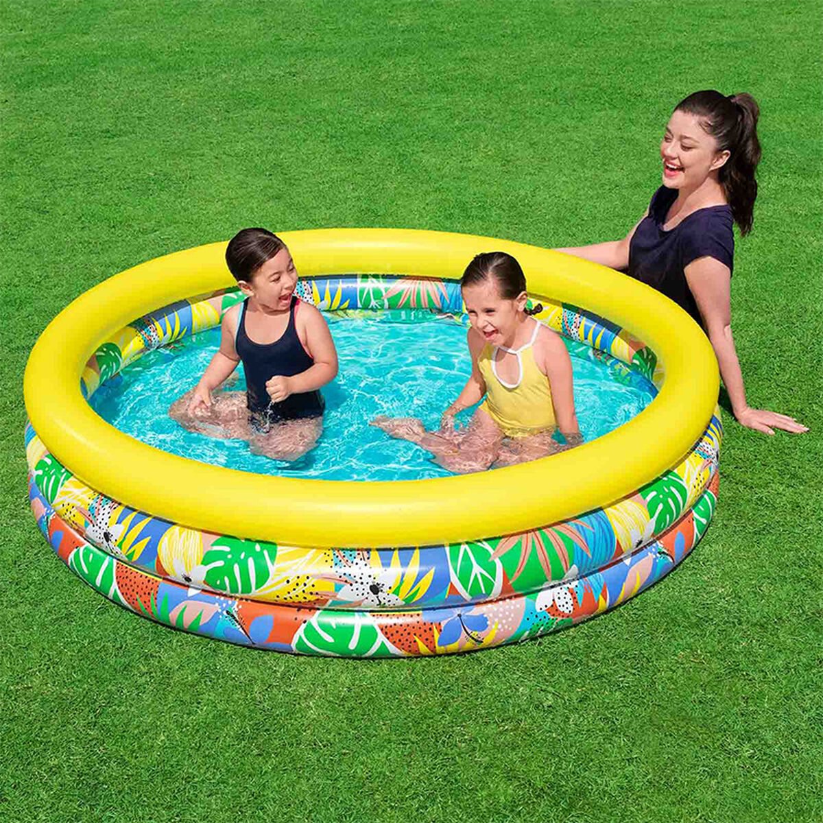 Uppblåsbar plaskpool för barn Bestway 168 x 38 cm finns hos Aktivcamping