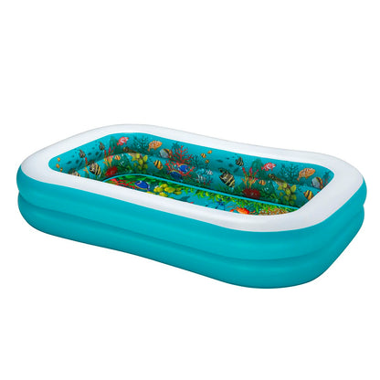 Uppblåsbar plaskpool för barn Bestway 3D Multicolour 262 x 175 x 51 cm 2 personer finns hos Aktivcamping