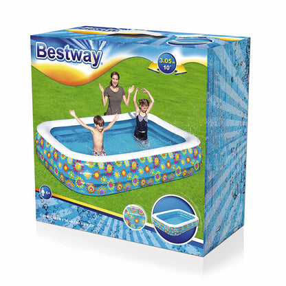 Uppblåsbar plaskpool för barn Bestway 636 L 254 x 168 x 102 cm Basketboll - finns hos Aktivcamping