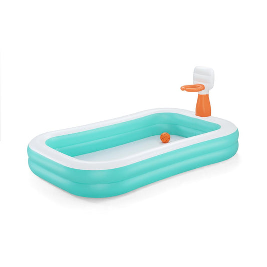 Uppblåsbar plaskpool för barn Bestway Dunk N'Splash 251 x 168 x 102 cm finns hos Aktivcamping