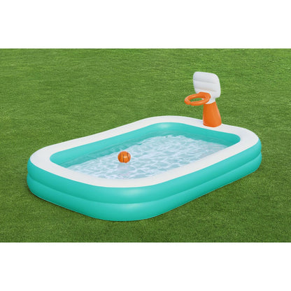 Uppblåsbar plaskpool för barn Bestway Dunk N'Splash 251 x 168 x 102 cm finns hos Aktivcamping