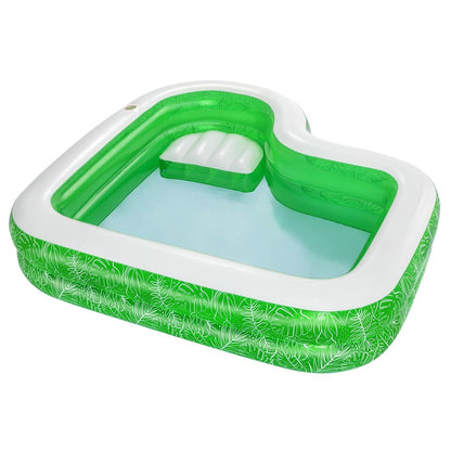 Uppblåsbar plaskpool för barn Bestway Grön Multicolour 231 x 231 x 51 cm finns hos Aktivcamping