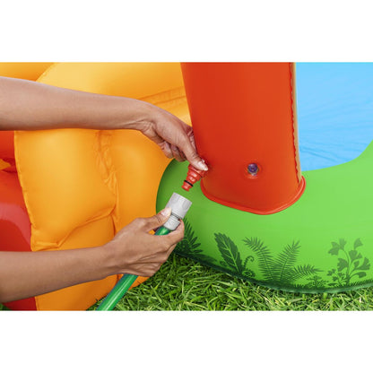 Uppblåsbar plaskpool för barn Bestway Jurassic Splash 240 x 140 x 137 cm finns hos Aktivcamping
