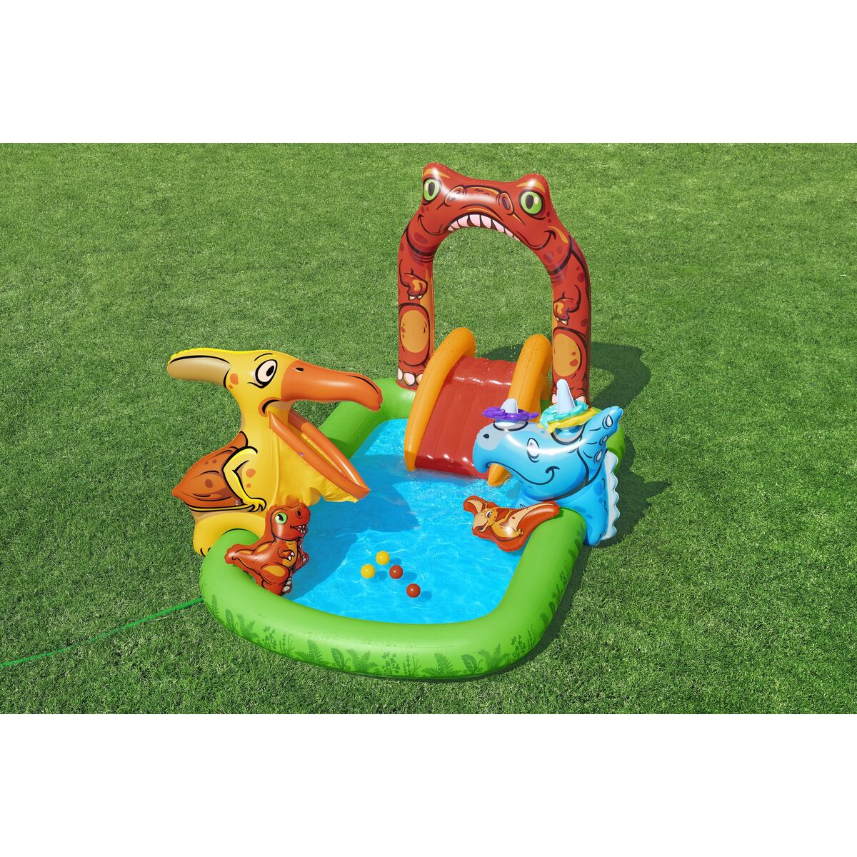 Uppblåsbar plaskpool för barn Bestway Jurassic Splash 240 x 140 x 137 cm finns hos Aktivcamping