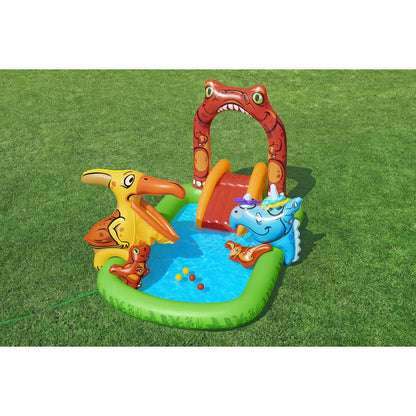 Uppblåsbar plaskpool för barn Bestway Jurassic Splash 240 x 140 x 137 cm finns hos Aktivcamping
