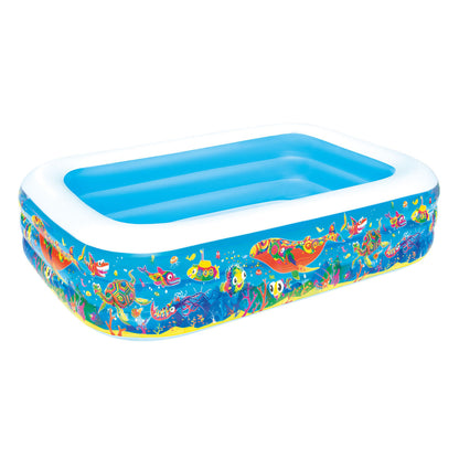 Uppblåsbar plaskpool för barn Bestway Multicolour 229 x 152 x 56 cm Blommig finns hos Aktivcamping