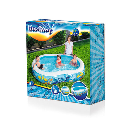 Uppblåsbar plaskpool för barn Bestway Multicolour 262 x 157 x 46 cm - finns hos Aktivcamping
