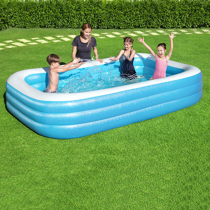 Uppblåsbar plaskpool för barn Bestway Multicolour 305 x 183 x 56 cm finns hos Aktivcamping