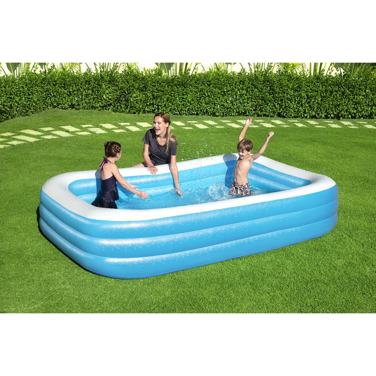 Uppblåsbar plaskpool för barn Bestway Multicolour 305 x 183 x 56 cm finns hos Aktivcamping