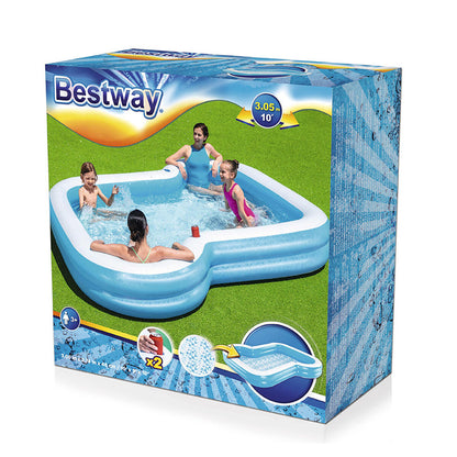 Uppblåsbar plaskpool för barn Bestway Multicolour 305 x 274 x 46 cm finns hos Aktivcamping