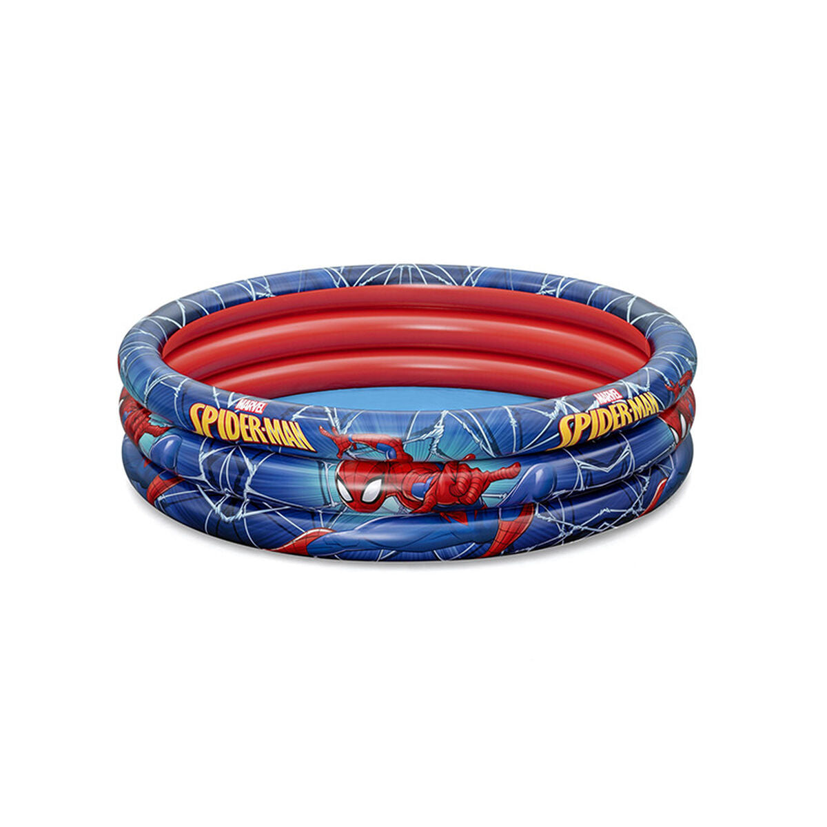 Uppblåsbar plaskpool för barn Bestway Spiderman 122 x 30 cm - finns hos Aktivcamping