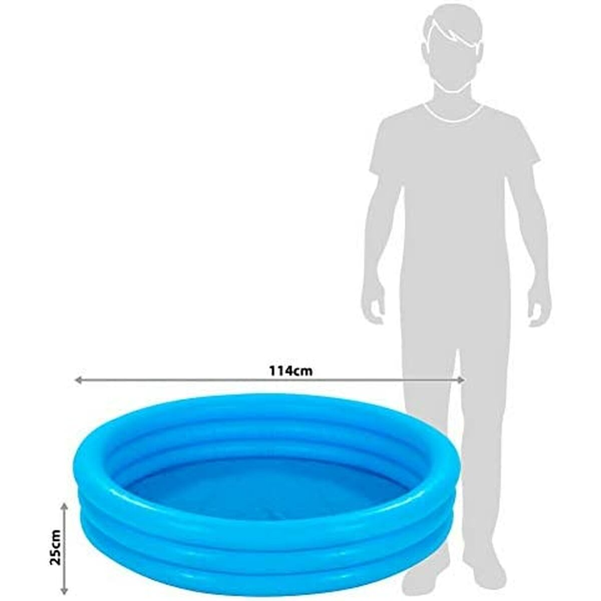 Uppblåsbar plaskpool för barn Intex 59416 101 L Multicolour 114 x 25 cm finns hos Aktivcamping