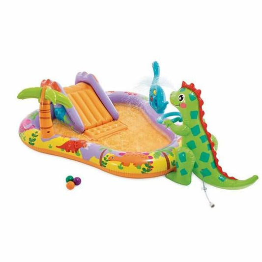 Uppblåsbar plaskpool för barn Intex Dino Park 201 x 157 x 69 cm finns hos Aktivcamping