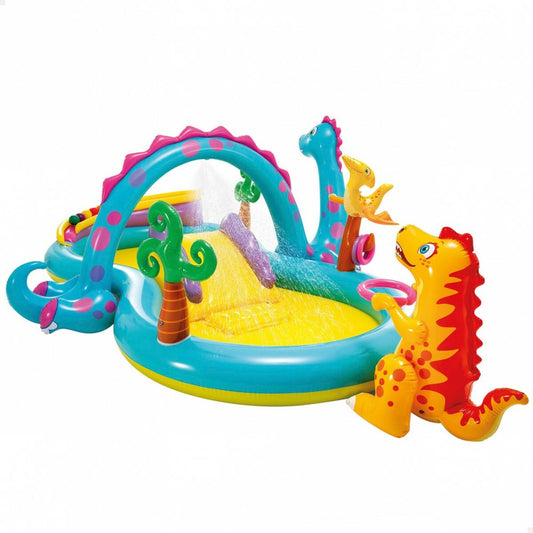 Uppblåsbar plaskpool för barn Intex Dinosaurier Lekplats 302 x 112 x 229 cm 280 L finns hos Aktivcamping
