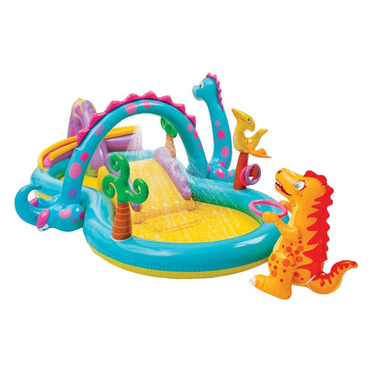 Uppblåsbar plaskpool för barn Intex Dinosaurier Lekplats 302 x 112 x 229 cm 280 L finns hos Aktivcamping