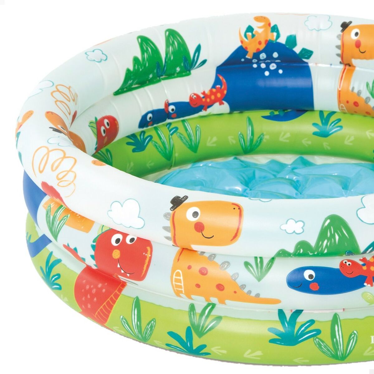 Uppblåsbar plaskpool för barn Intex Dinosaurier Ringar 28 L 33 L 61 x 22 x 61 cm (12 antal) finns hos Aktivcamping
