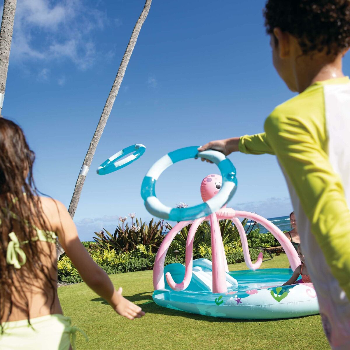 Uppblåsbar plaskpool för barn Intex Octopus 229 L 243 x 183 x 150 cm Bläckfisk finns hos Aktivcamping