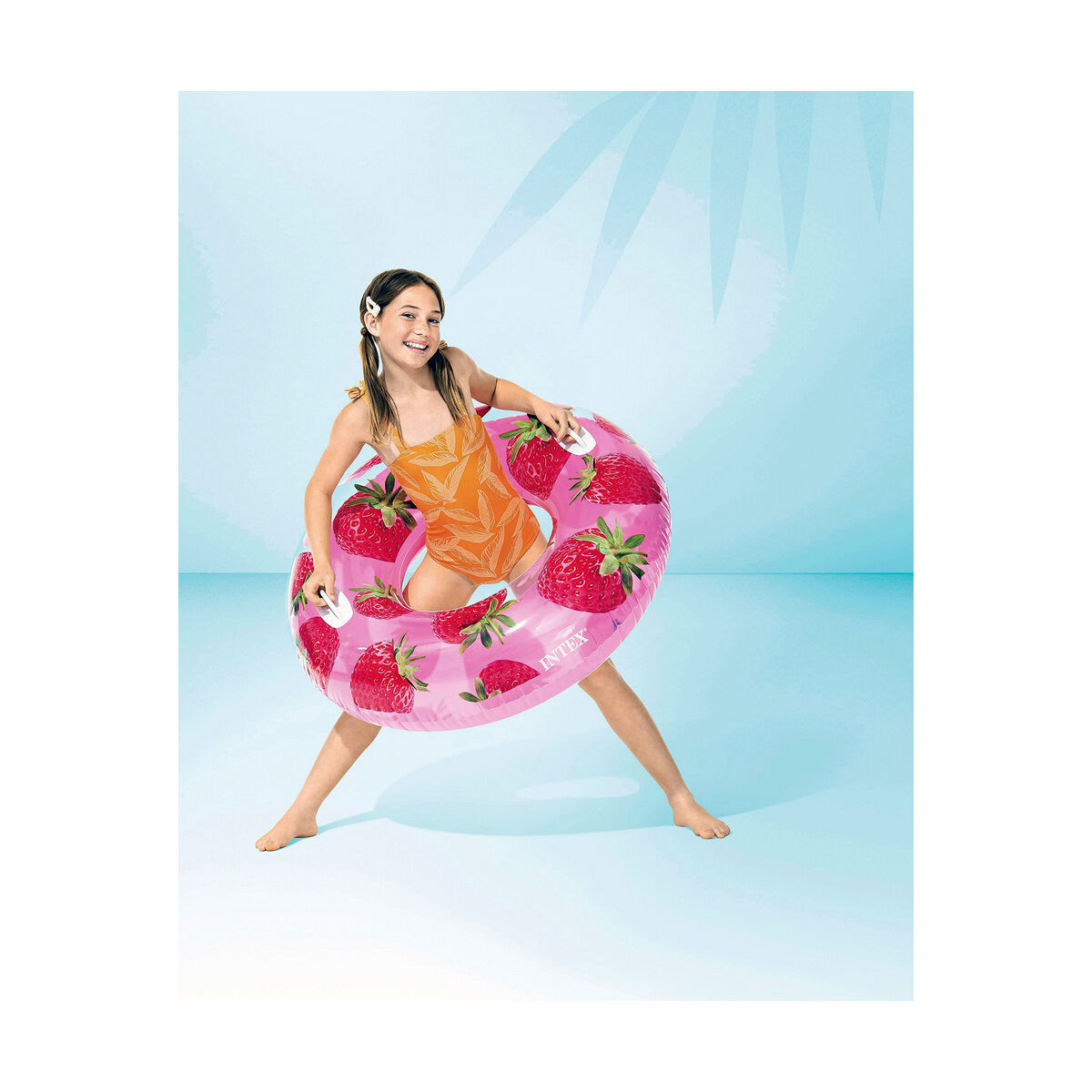 Uppblåsbar poolflotta Intex Frukter PVC Ø 107 cm finns hos Aktivcamping