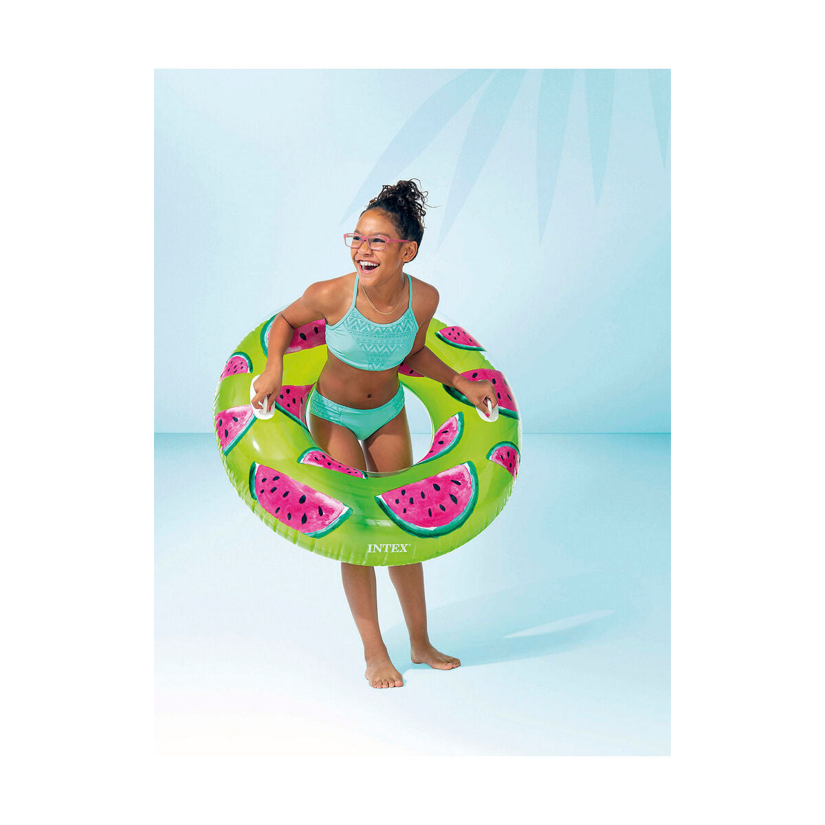 Uppblåsbar poolflotta Intex Frukter PVC Ø 107 cm finns hos Aktivcamping