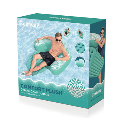 Uppblåsbar poolstol Bestway Comfort Plush 145 x 120 cm finns hos Aktivcamping
