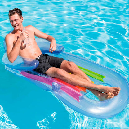 Uppblåsbar poolstol Intex Regnbåge 160 x 53 x 85 cm (6 antal) finns hos Aktivcamping