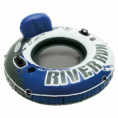 Uppblåsbar poolstol Intex River Run Blå Vit 135 x 13,5 cm (6 antal) finns hos Aktivcamping