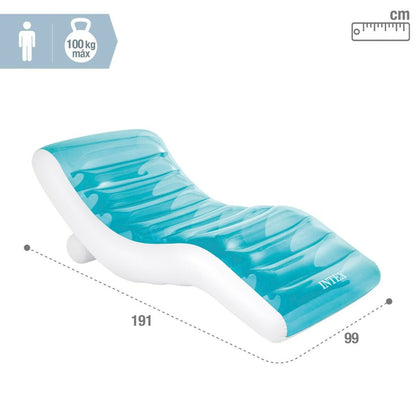 Uppblåsbar solstol Intex Blå 191 x 67 x 89 cm (4 antal) - finns hos Aktivcamping