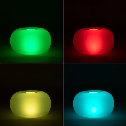 Uppblåsbar stol med flerfärgad LED och fjärrkontroll Pulight InnovaGoods finns hos Aktivcamping