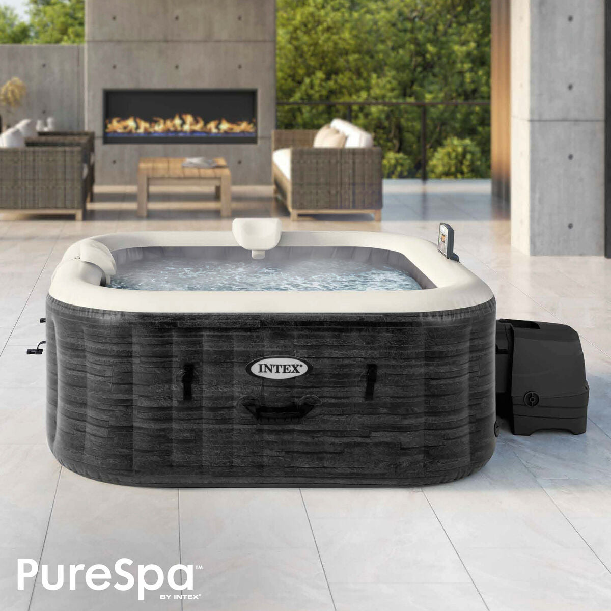 Uppblåsbart spa Intex 4 personer 795 L finns hos Aktivcamping