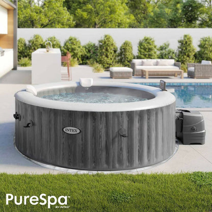 Uppblåsbart spa Intex Purespa Greywood Deluxe 28440EX 220-240 V 4 platser 1741 l/h - finns hos Aktivcamping