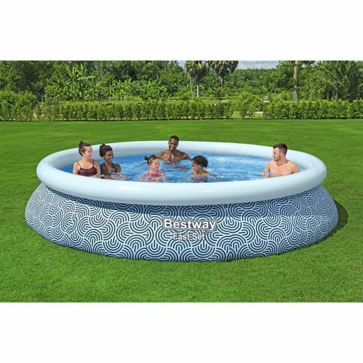 Upplåsbar bassäng Bestway Blå 396 x 84 cm finns hos Aktivcamping