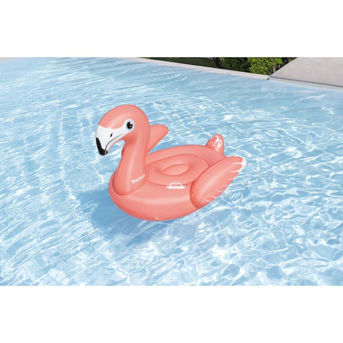 Upplåsbar bassängmadrass Bestway Flamingo 128 x 110 x 87 cm - finns hos Aktivcamping