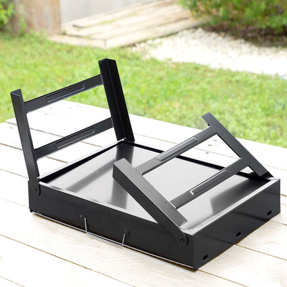 Foldable portable charcoal grill for use with charcoal BearBQ InnovaGoods