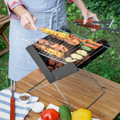 Mini foldable portable charcoal grill Foldecue InnovaGoods