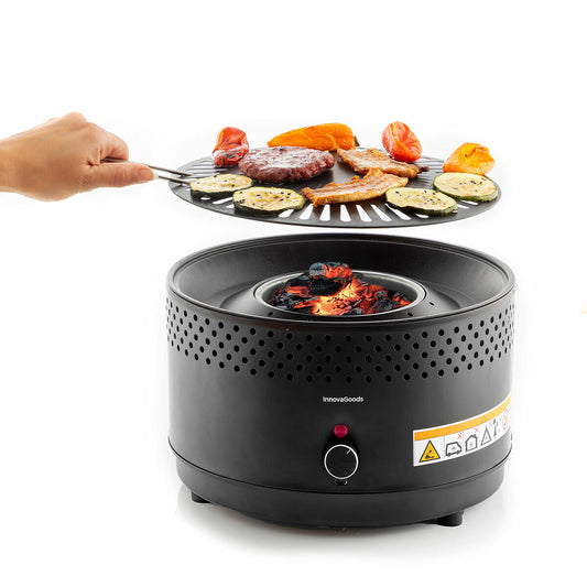 Portable smokeless charcoal grill CleanQ InnovaGoods