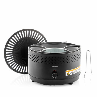 Portable smokeless charcoal grill CleanQ InnovaGoods