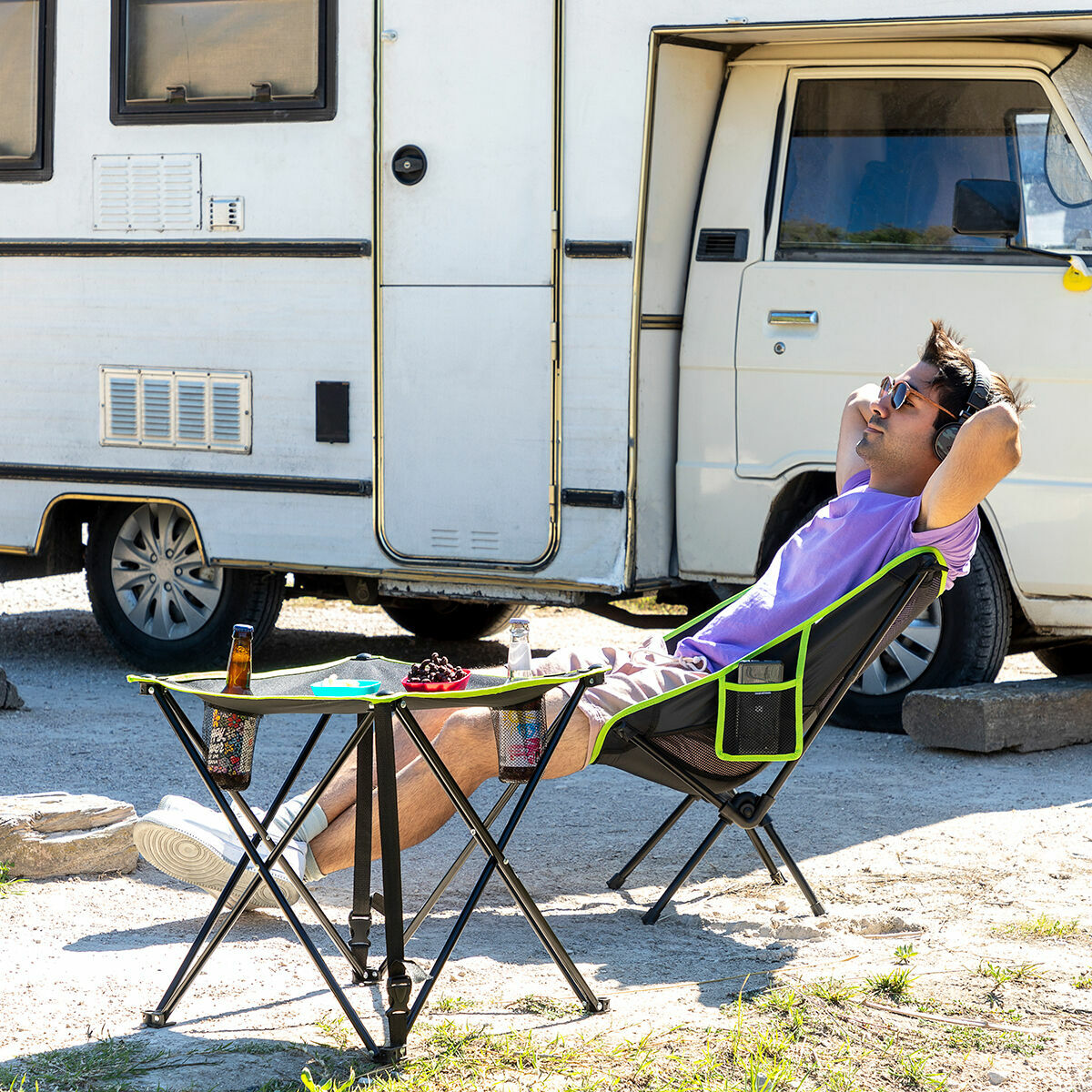 Foldable Camping Table in Textile with Cover Cafolby InnovaGoods