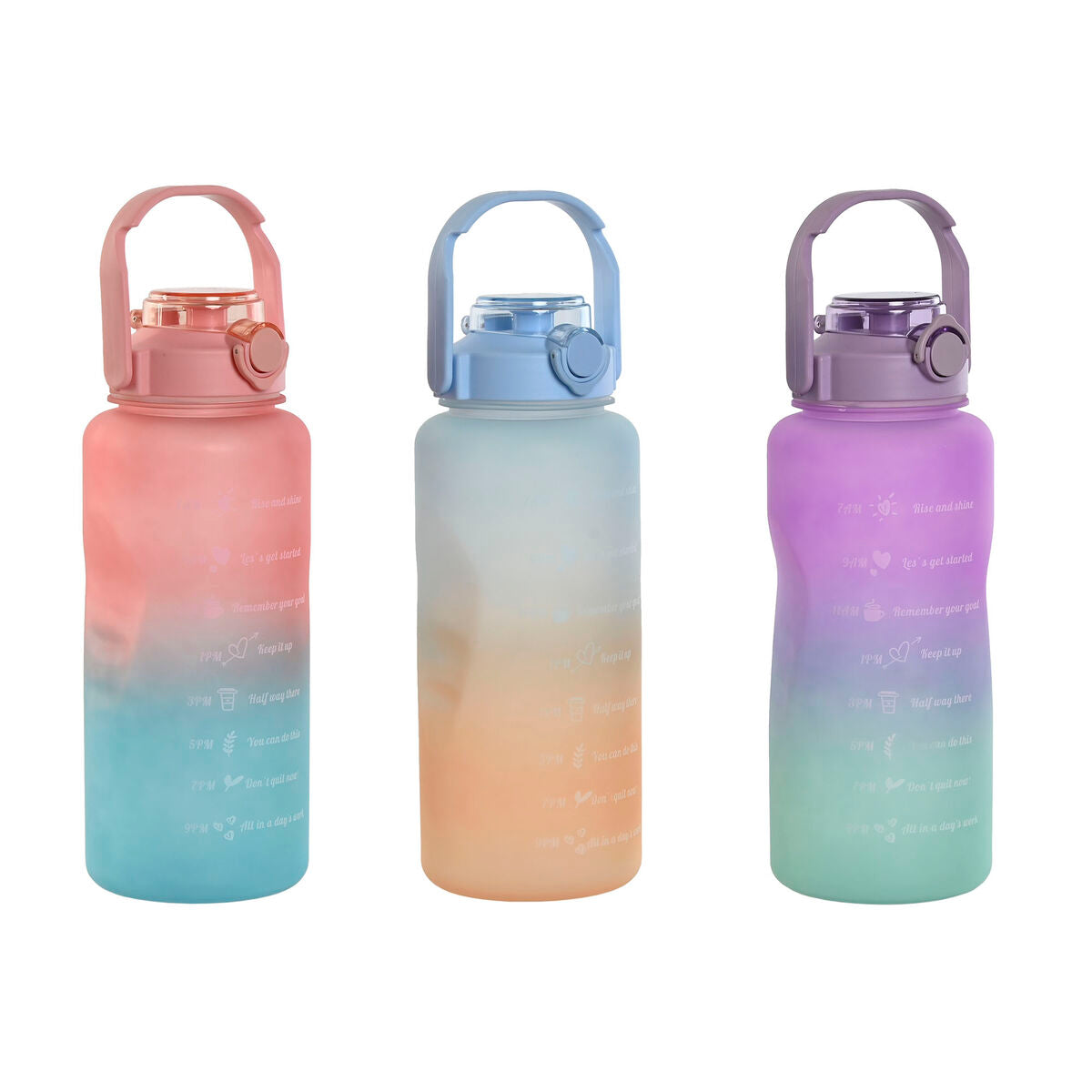 Vattenflaska Home ESPRIT Blå Rosa Turkos Lila polypropen PET 2 L (3 antal) finns hos Aktivcamping