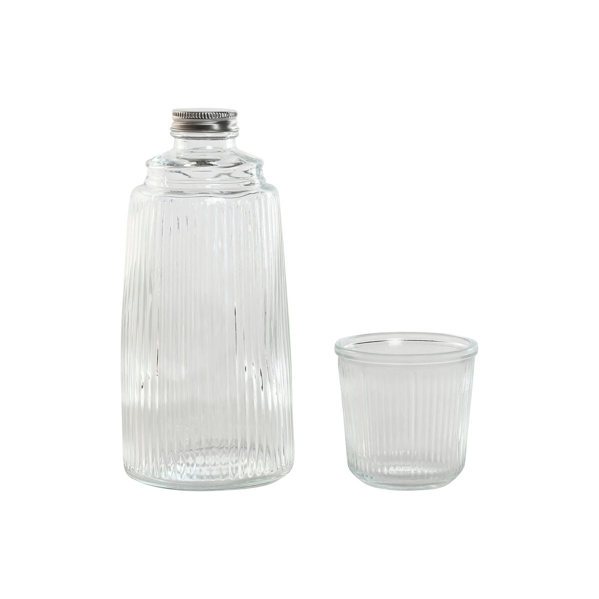 Vattenflaska Home ESPRIT Transparent Glas 240 ml 1 L - finns hos Aktivcamping