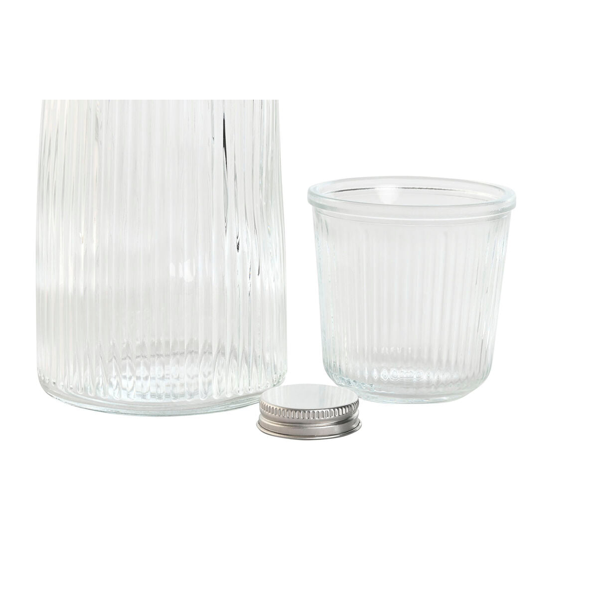 Vattenflaska Home ESPRIT Transparent Glas 240 ml 1 L - finns hos Aktivcamping