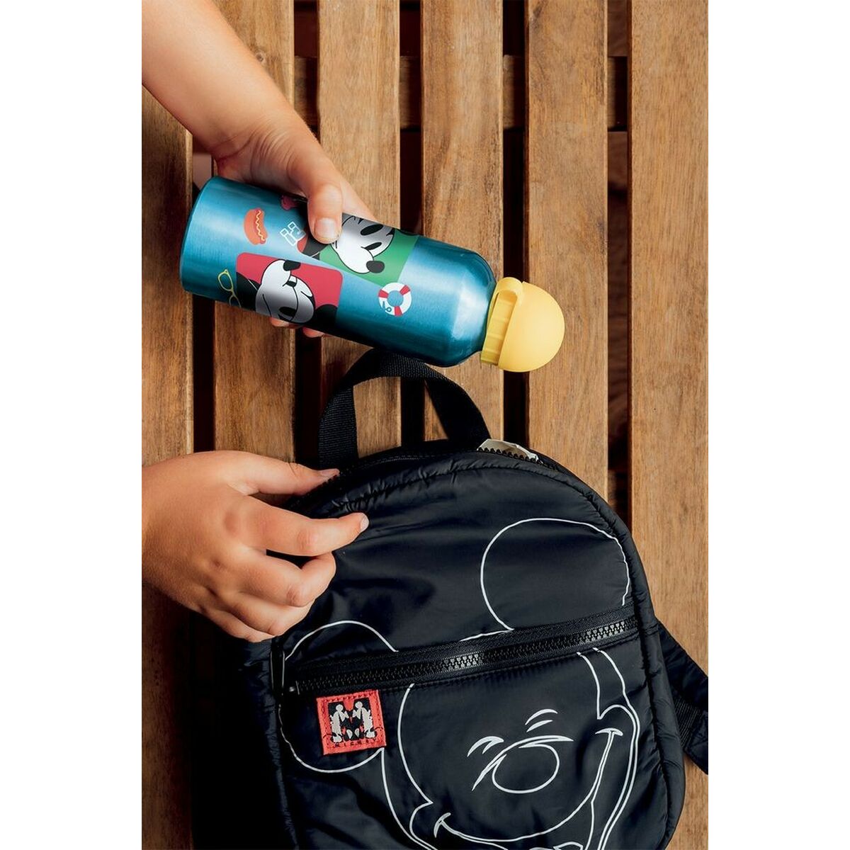 Vattenflaska Mickey Mouse CZ11262 530 ml Multicolour Aluminium - finns hos Aktivcamping