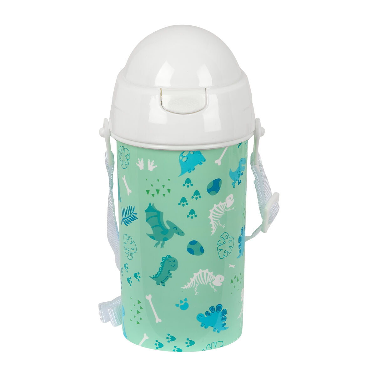 Vattenflaska Safta Dino Grön PVC 500 ml - finns hos Aktivcamping