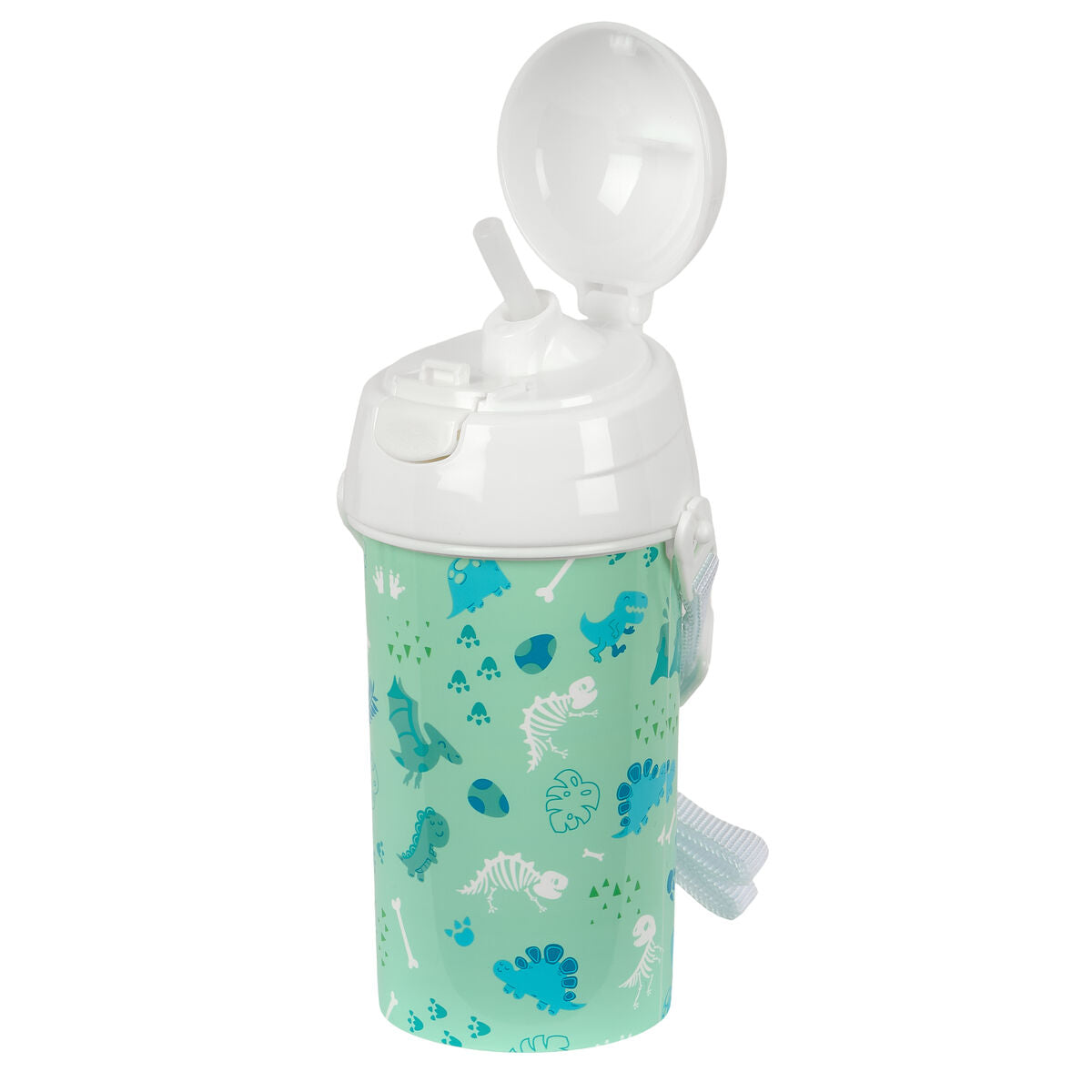Vattenflaska Safta Dino Grön PVC 500 ml - finns hos Aktivcamping